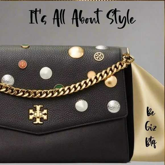 Tory Burch Authentic Kira Mixed Materials Embellished Unique Bag Limited Edition